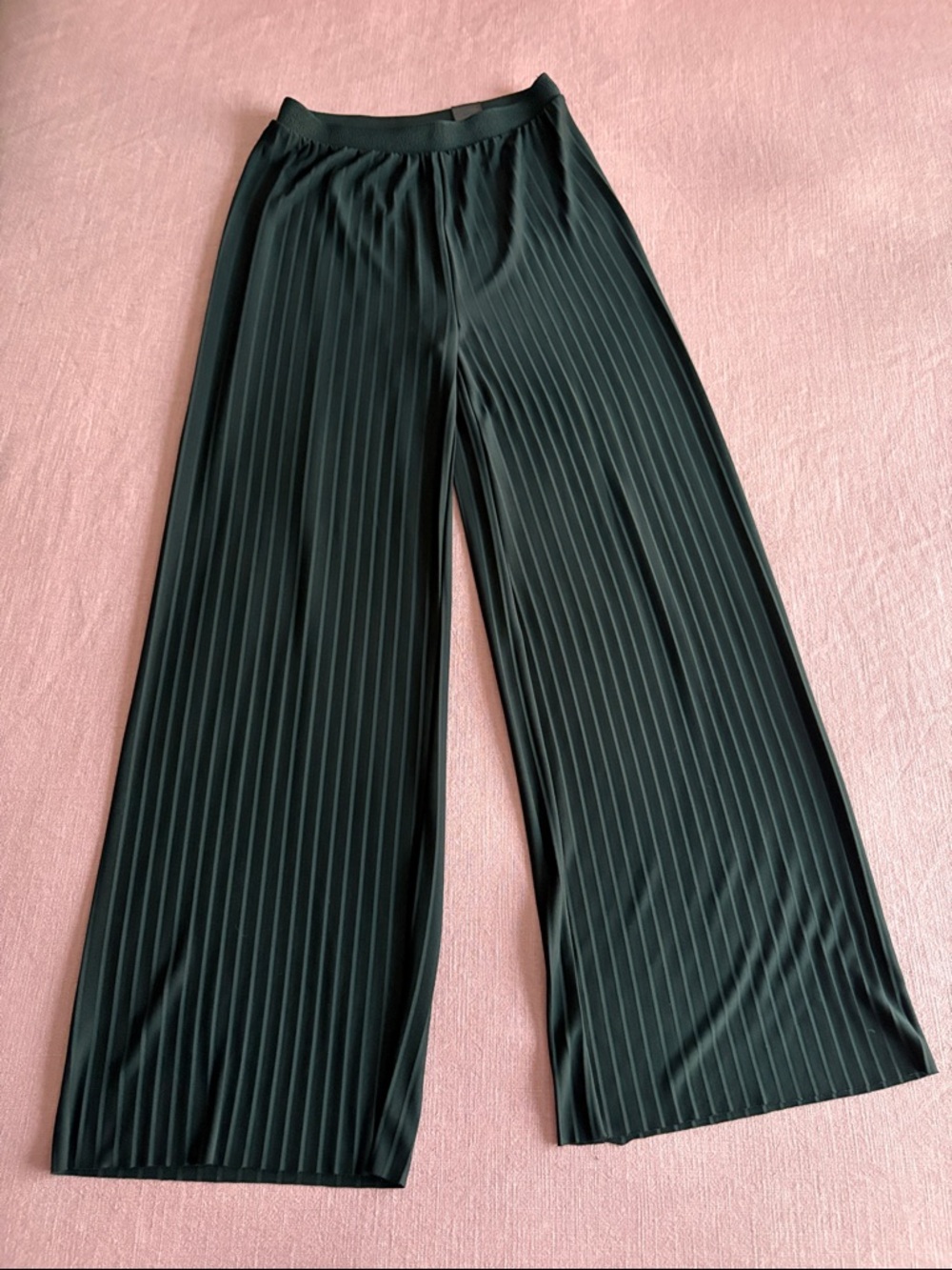 H&M Black Wide Leg Pleated Pants